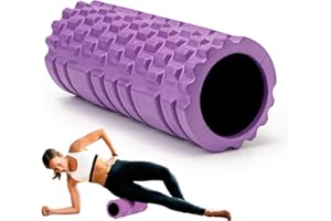 Krightlink Foam Roller for Muscle Massager, Patented 13" High Density Exercise Roller for Muscle and Myofascial Trigger Point Release, Yoga, Back Roller for Fitness, Yoga (Purple)