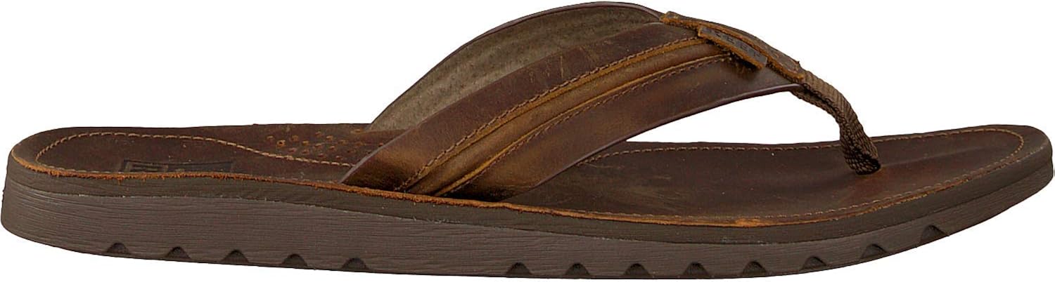 Reef Mens Sandal Voyage Lux | Premium Real Leather Flip Flops for Men With Soft Cushion Footbed | Waterproof: Shoes