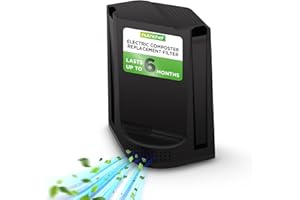Nutrichef Replacement Composter Filter - Replace Your Nutrichef Electric Kitchen Compost Filter | Optimal Replacement Every 3-6 Months | Easy Installation | Activated Charcoal Refills