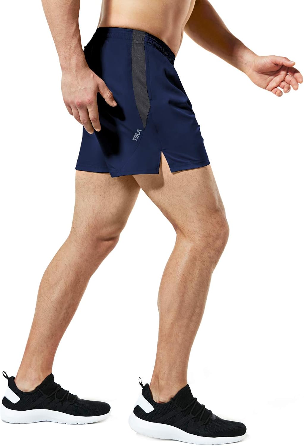 TSLA Men's Active Running Shorts, Training Exercise Workout Shorts, Quick Dry Gym Athletic Shorts with Pockets: Clothing