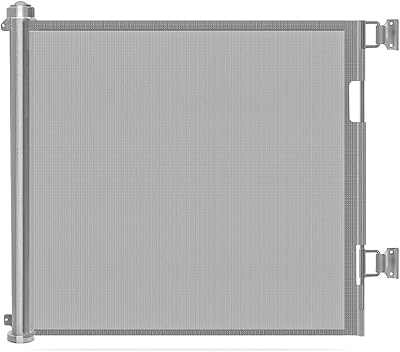 Wodondog Retractable Stair Gate 150cm Wide Grey One Hand Op