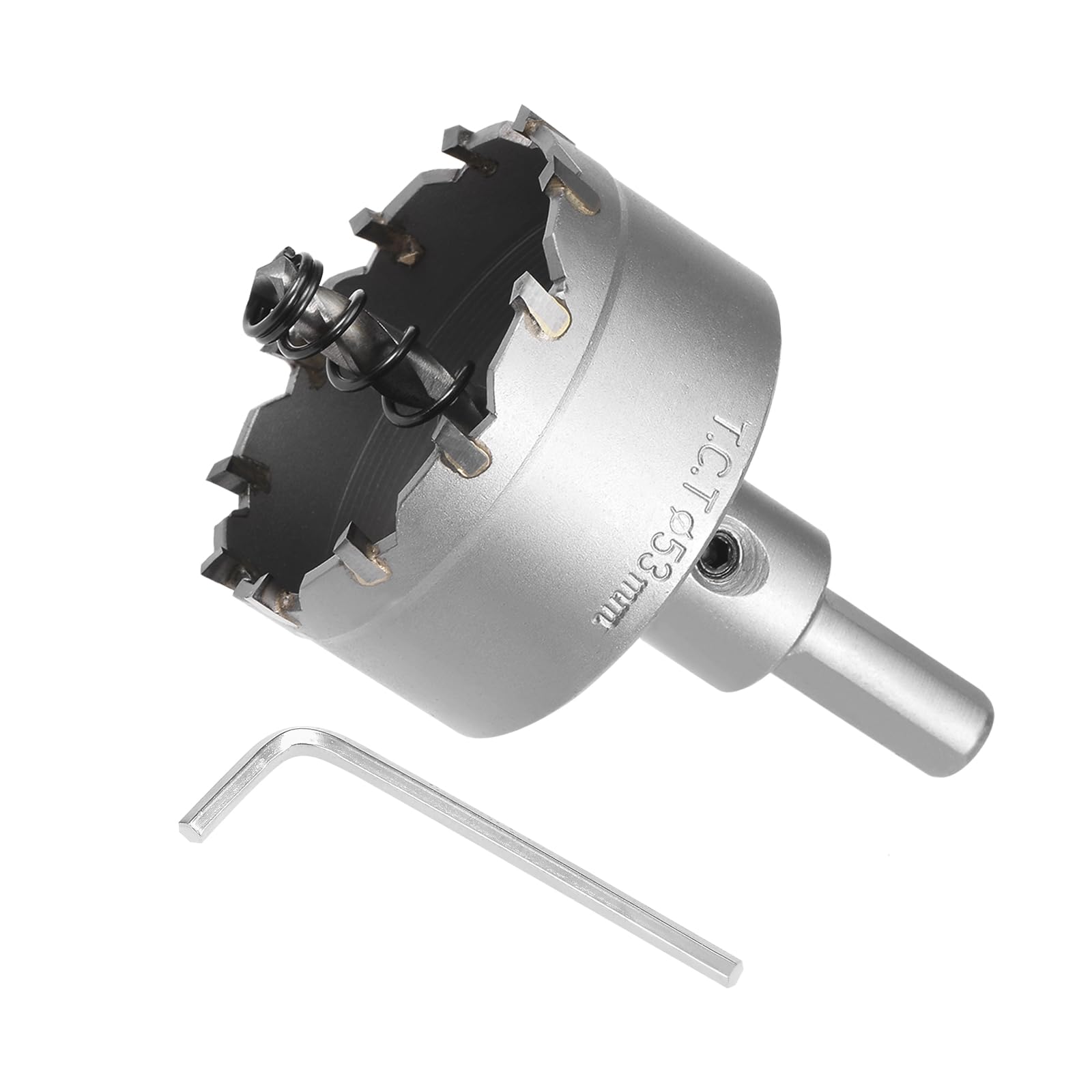 CoCud Carbide Hole Saw, 2.1 Inch/53mm Diameter, Metal Steel Hole Cutters Drill Bits - (Applications: for Metal Wood), 1-Pieces