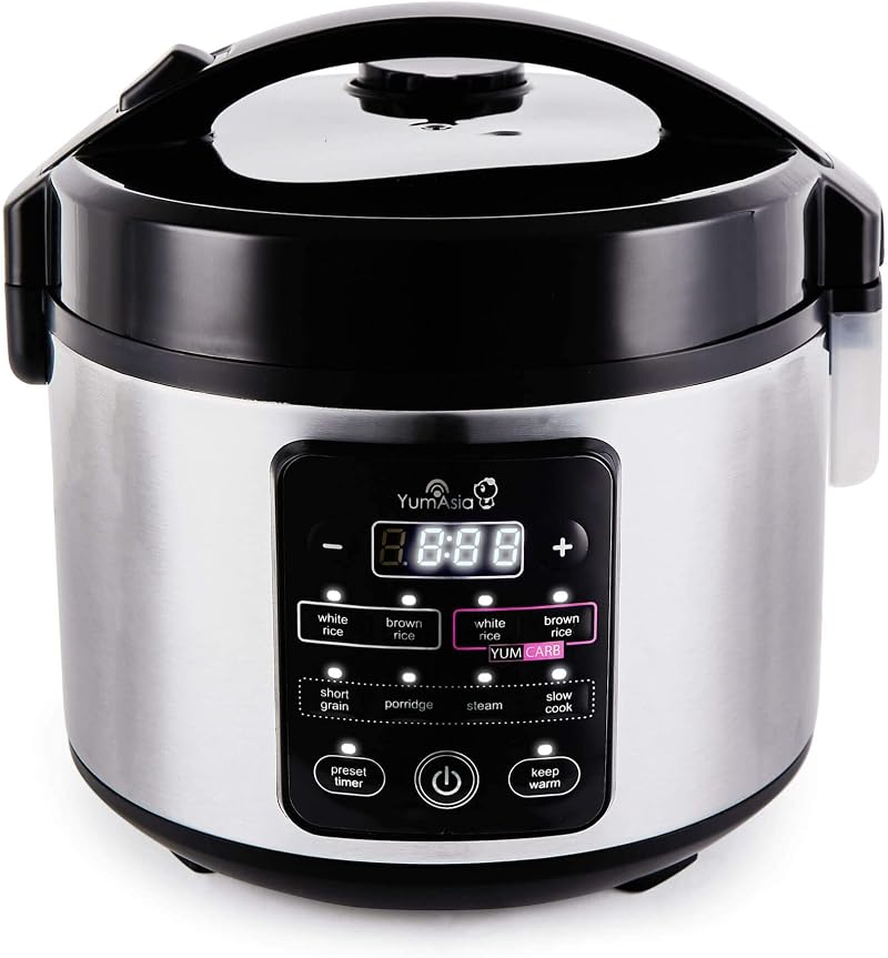 Yum Asia Kumo YumCarb Rice Cooker 5.5 Cup 1 Litre UK 220-240V