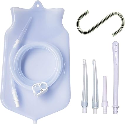 Amazon Com Enema Kit De Bolsa Para Limpieza De Colon 2 Cuartos De Galon Con Manguera De Silicona Reutilizable Kit De Limpieza De Colon Health Personal Care