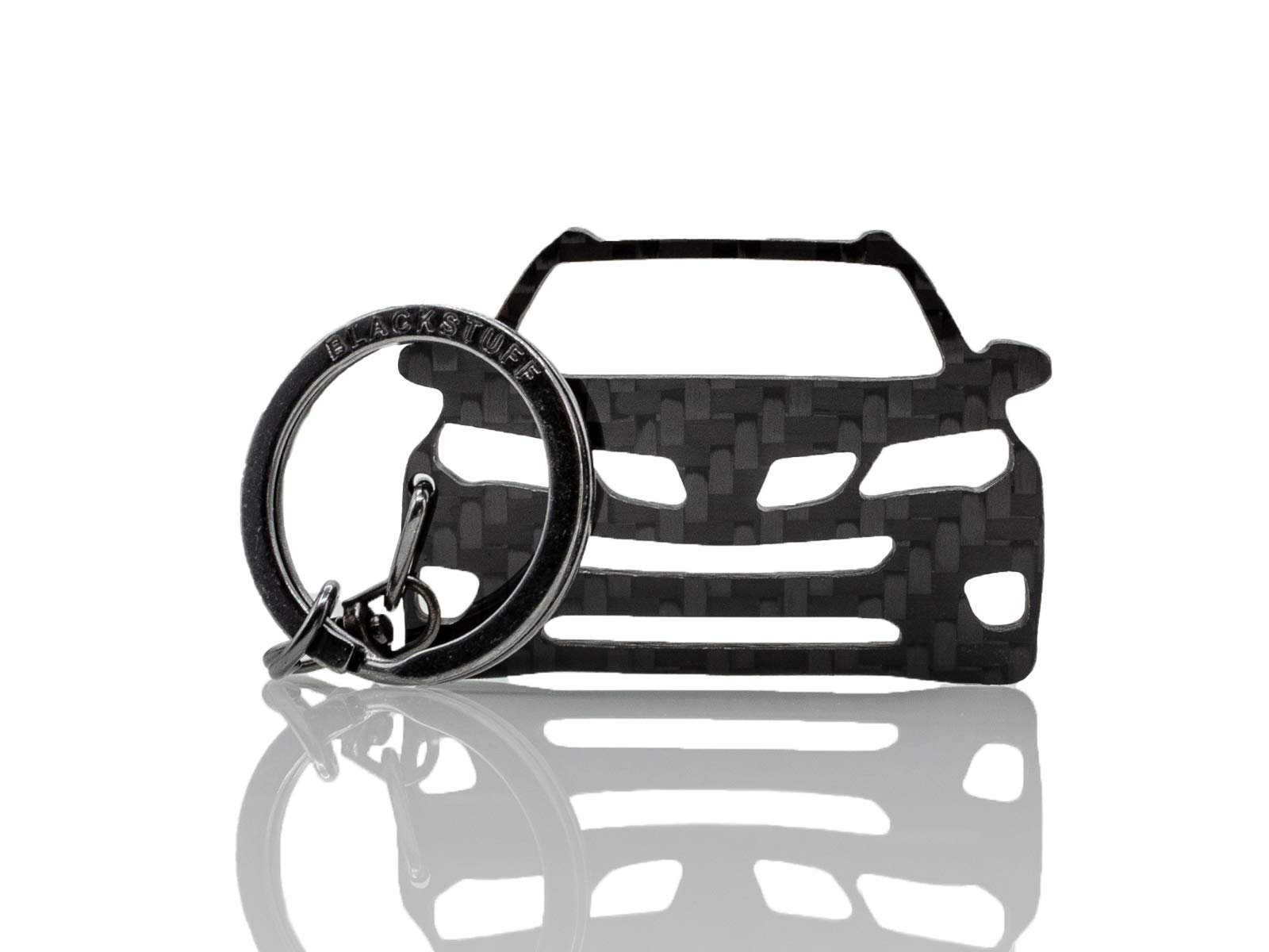 BlackStuff Carbon Fiber Keychain Keyring Ring Holder Compatible with RAV4 XA40 2012-2015 BS-938