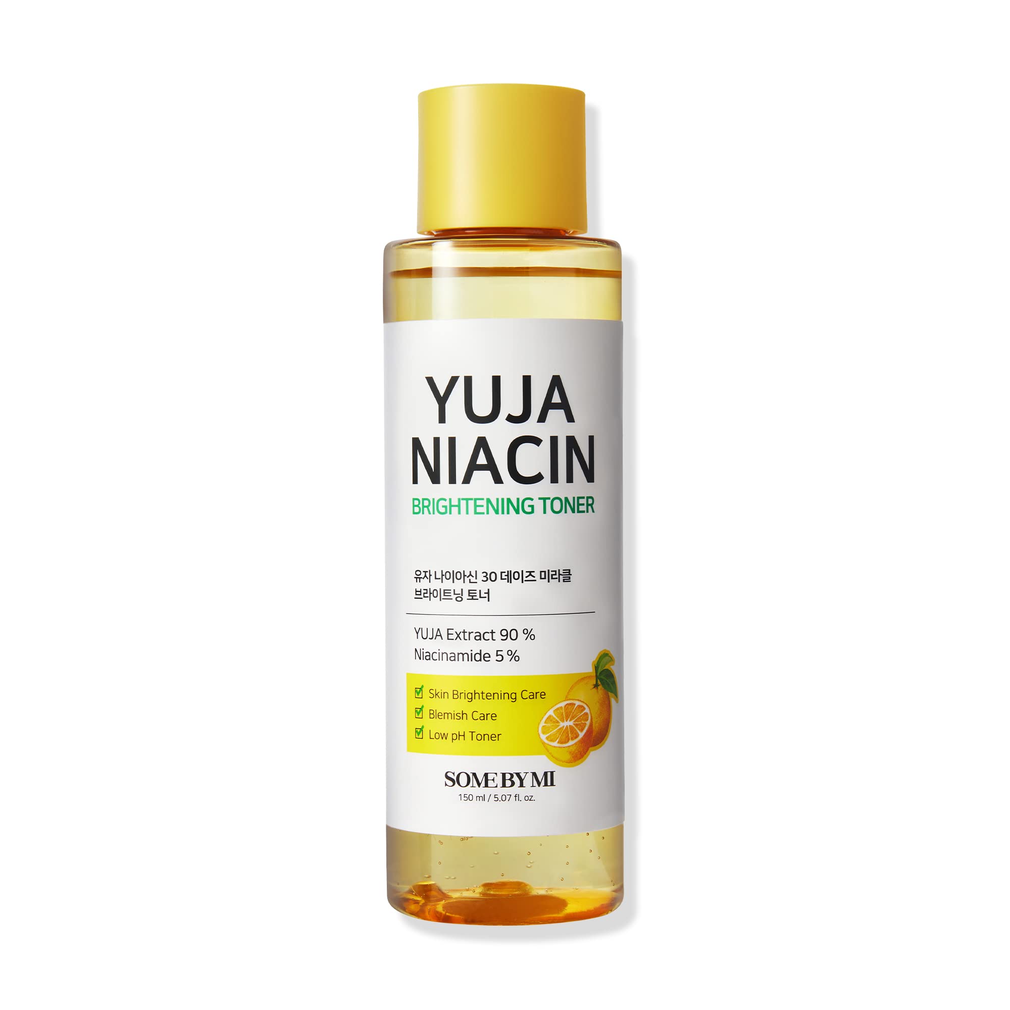 SOME BY MI Yuja Niacin 30 Days Miracle Brightening Toner - 5.07Oz, 150ml - Made from 12 Vitamins for Sensitive Skin - Daily Brightening Face Toner with Melasma and Blemish Care - Korean Skin Care