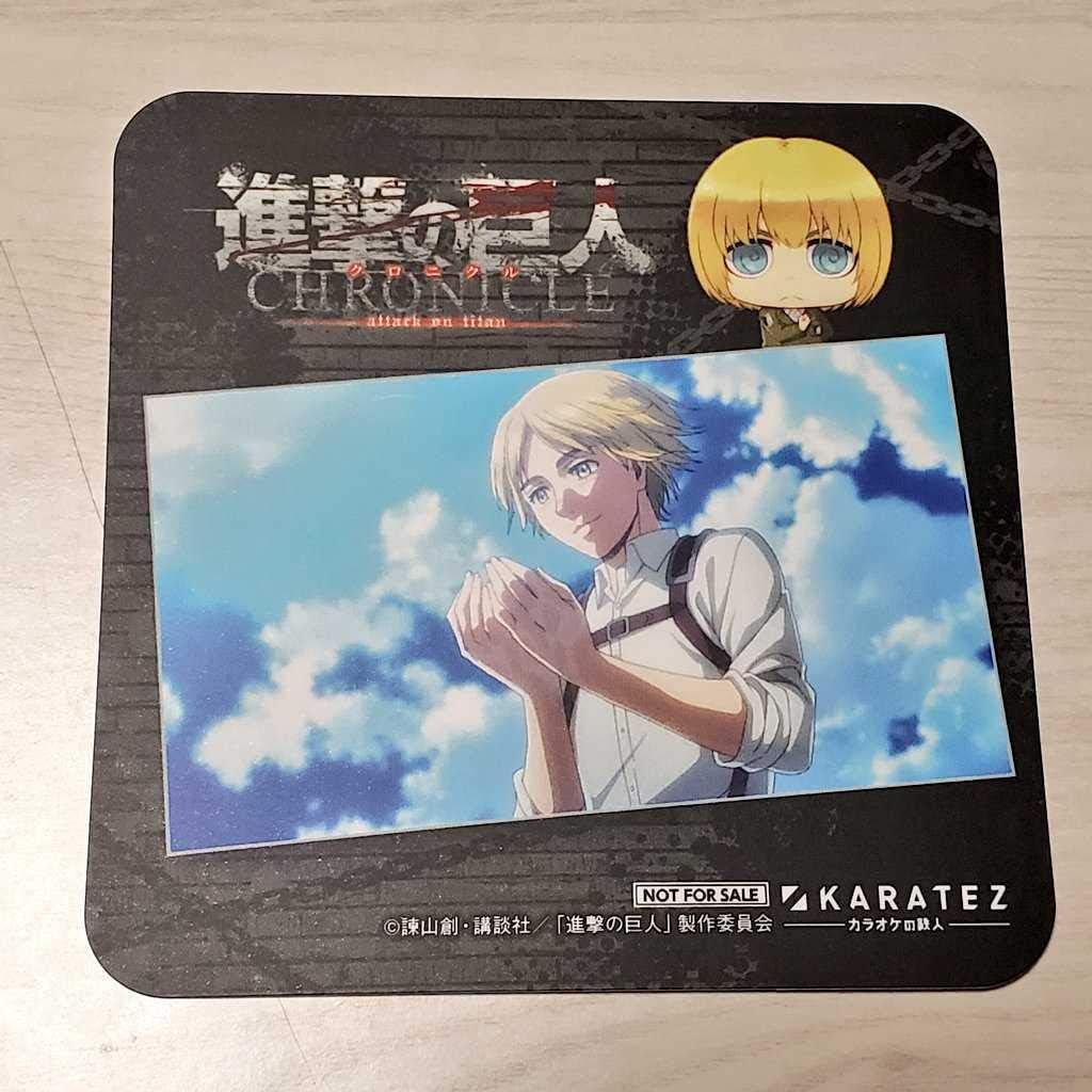 Amazon Co Jp アルミン 進撃の巨人 カラオケの鉄人 コラボ コースター ホビー 通販