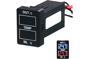 Car Internal and External Temperature Display, Celsius Temperature, Dual Temperature Sensors Use for Toyota (Type A)