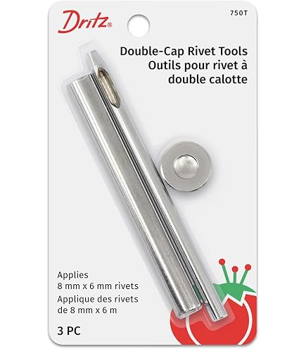 Prym 9mm Tubular Rivets - 12 Pack Silver Brass Hollow Rivets For Crafting & Repair - View #6
