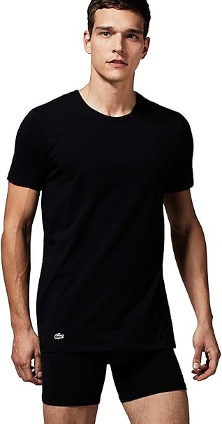 t shirt lacoste noir homme