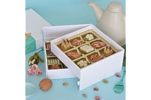 LAYLA'S DELICACIES Layla’s Delicacies Mediterranean Special Occasion Gift Box - Handmade Healthy Mixed Nutty Flavors Pastries - Halal, Vegetarian, Gluten Free - 23 Bite-Size Treats