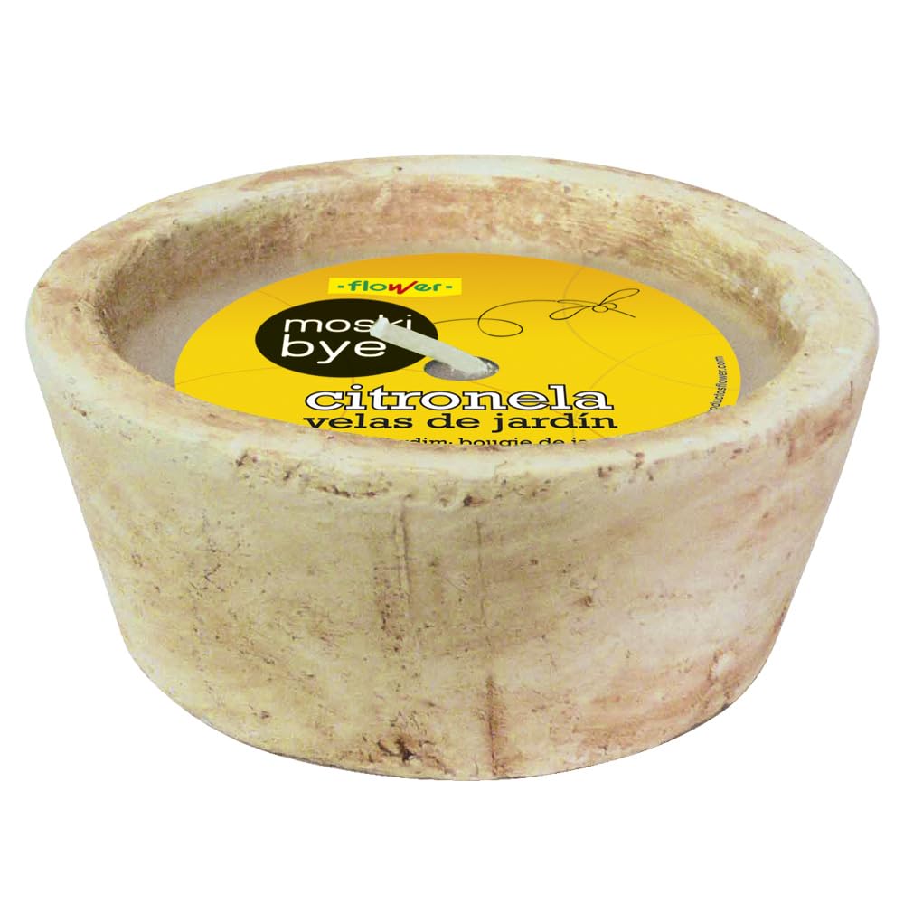 Flower Citronella Stone Vase Candle