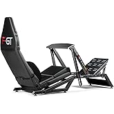 Next Level Racing F-GT Racing Simulator Cockpit. Formula and GT racing simulator cockpit compatible with Thrustmaster, Fanate