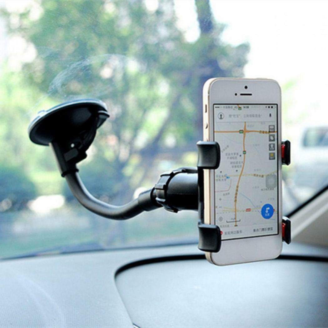 UpBeauty Generic 360 Degree Rotation Adjustable Arm Double Clip Car Cell Phone Holder Stands