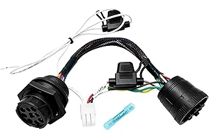9Pin Type 1 J1939 Install Y- Cable w/Threaded Nut, Black/Low-Speed