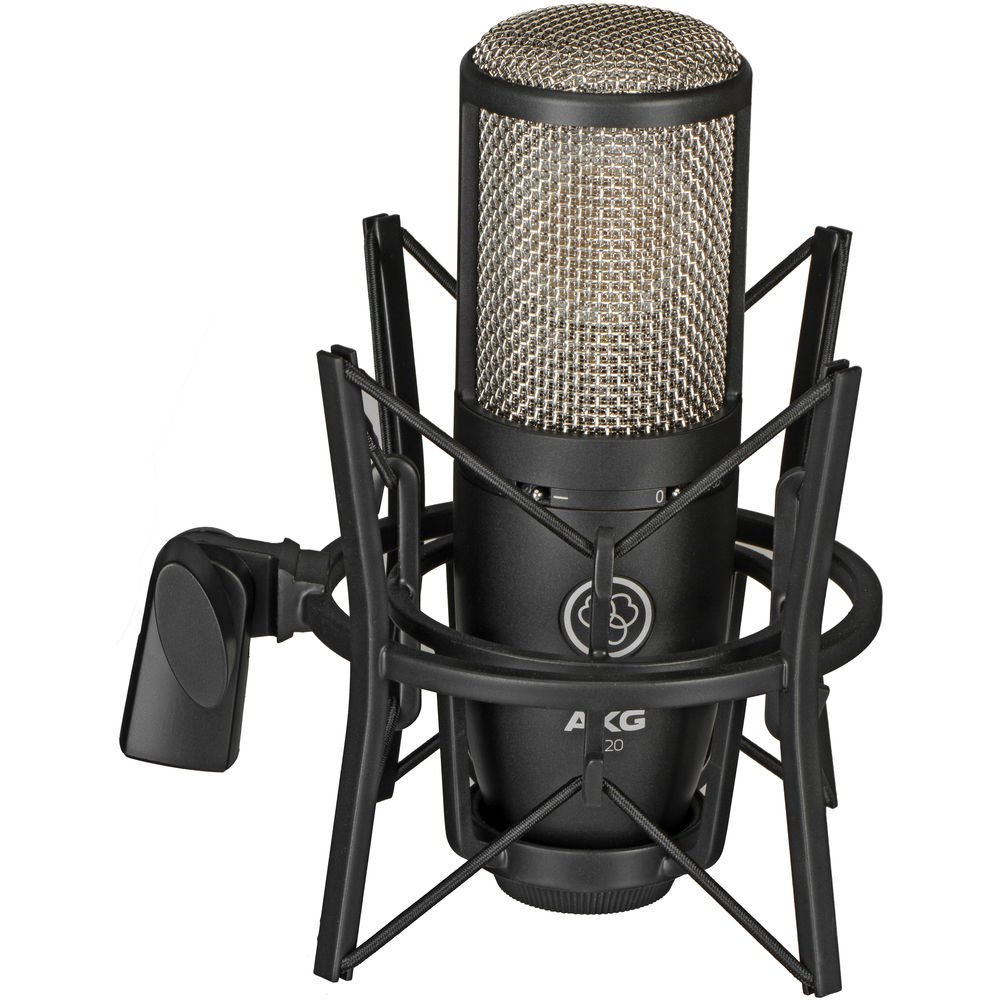 AKG Project Studio P220 Large Diaphragm Condenser Microphone With Pop Filter and XLR To XLR Cable