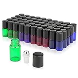 Furnido Pack of 50,2ml (5/8 Dram) Glass Roll on