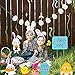 Supla 12 Pcs Assorted Easter Yard Signs Easter Yard Garden Stakes Bunny Chick Easter Egg Basket Tulip Butterfly Lawn Ornaments Yard Art with 14 Pcs Metal Stakes for Easter Spring Outdoor Decorations