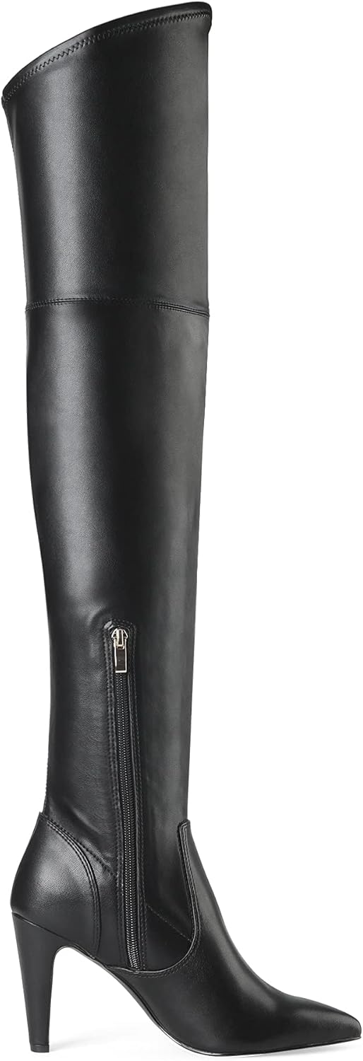  | DREAM PAIRS Women's Thigh High Boots Over The Knee Heels Long Sexy Pointed Toe Boots | Over-the-Knee