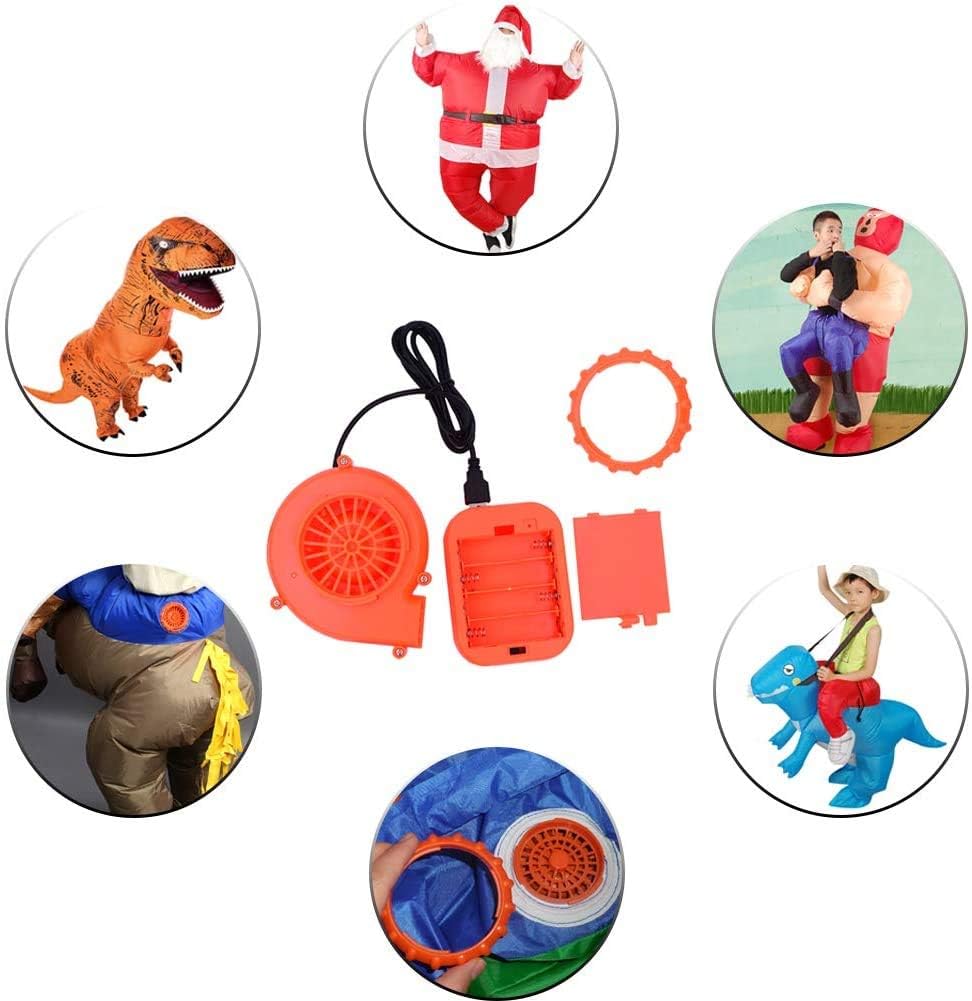 USB Mini Fan Blower Potable Inflatable Costume Fan for Halloween Inflatable Dinosaur Costume, Fancy Dress, Mascot Head,Party Inflatable Cosplay Jumpsuit