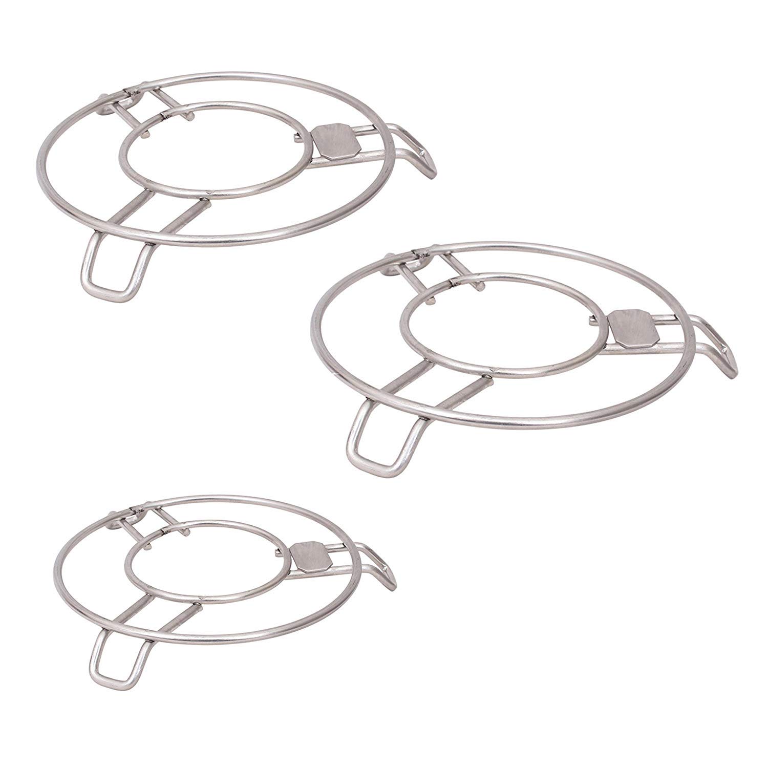 Shradha Trading Stainless Steel Pot Stand Set of 3, Pot Stand Mat Pack of 3,Stainless Steel Heat Resistant Hot Pan