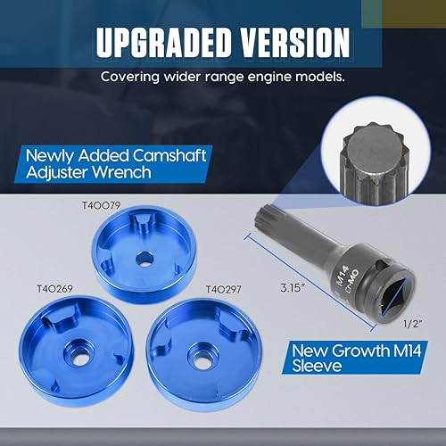 Upgraded Version Camshaft Timing Tool Kit Fit Jaguar F pace XE XF Comp Adjustable Camshaft Timing Gear Round Tooth 93- - IPD 140129