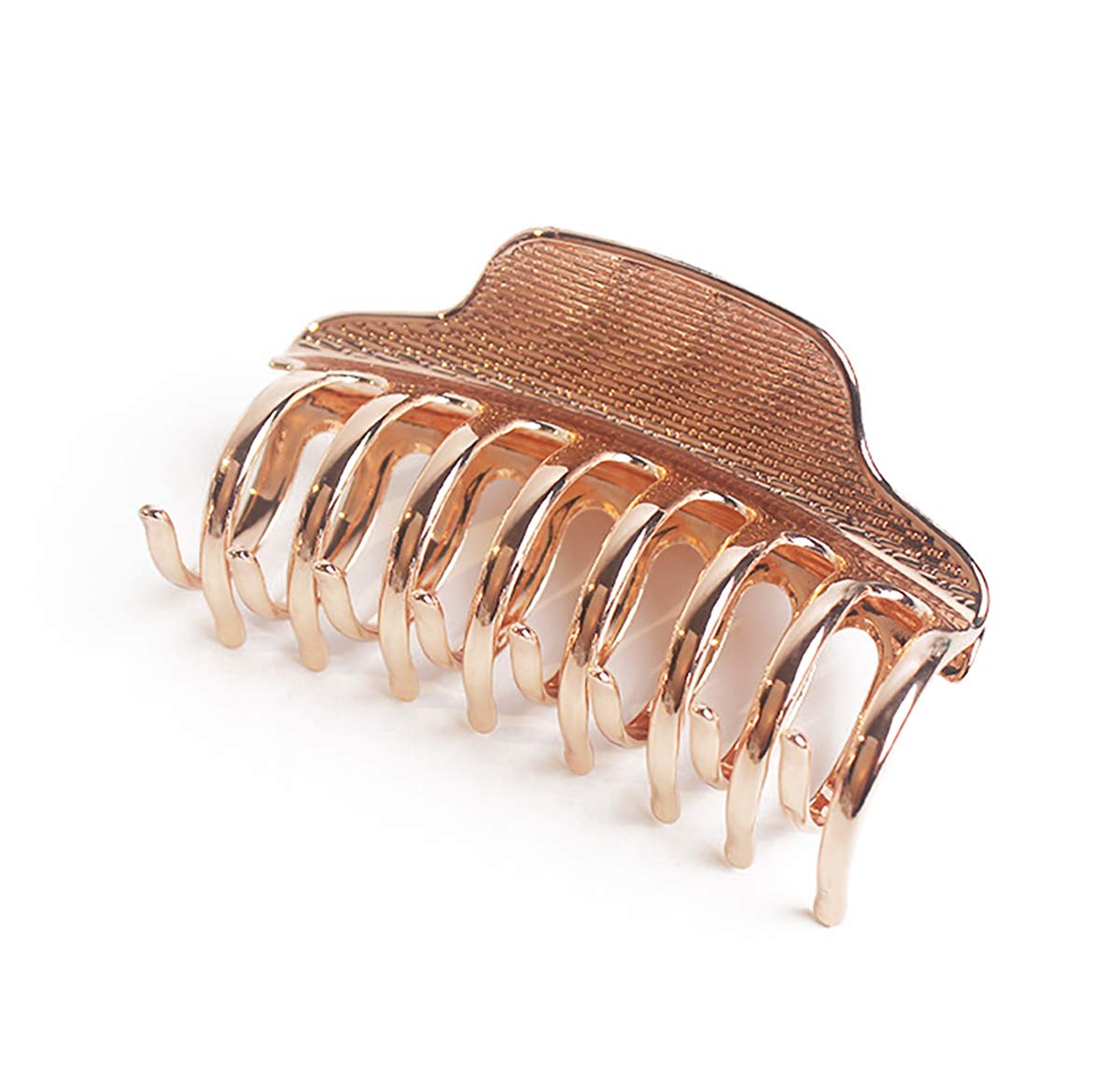 Fodattm Girls Fashion Vintage Alloy Hair Jaw Clips Hair Clamp Large Punk Hairpins Hair Claw Women Hair Updo Grip Bath Accessories for Thick Hair (Rose gold)