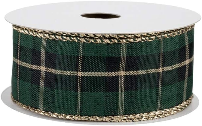 Bows & Ribbons - Holiday Wired Christmas Tartan Ribbon - 1 1/2