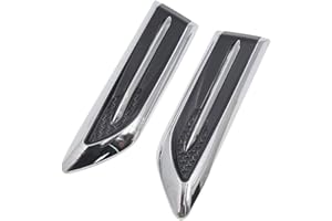 AUTUT 2 Pcs Metal Car Air Flow Vent Sticker Decorative Hood Sticker