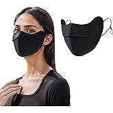 UPF 50+ Sun Protection Face Mask for Women Ice Silk Breathable UV Face Shield Mask Cover for Cycling Hiking Outdoor Sports