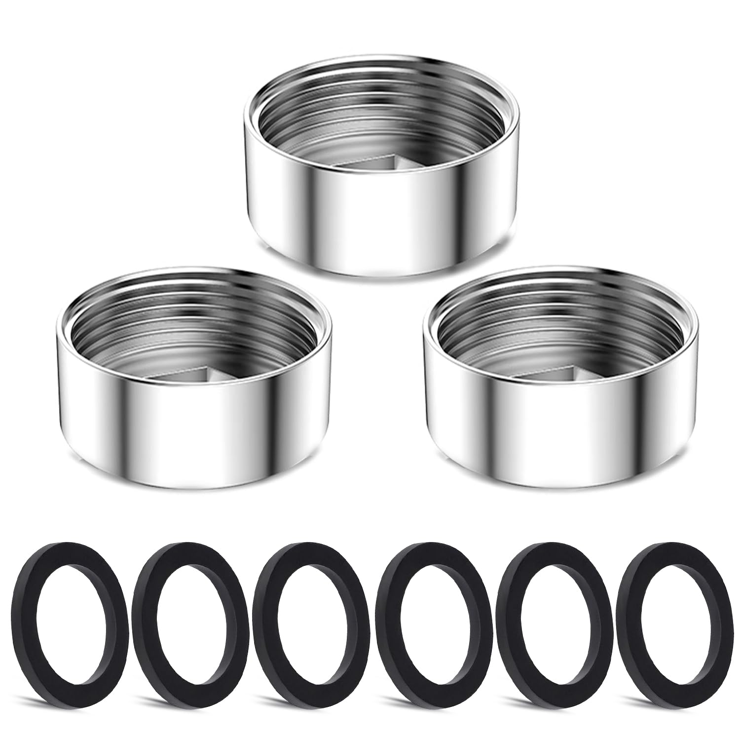 3 pcs Faucet Adapter Kit, CNYMANY Female M22mm to Female M24mm Kitchen Aerator Adapter Set Sink Faucet Adapter Connecting Garden Hose Water Filter Standard Hose via Diverter