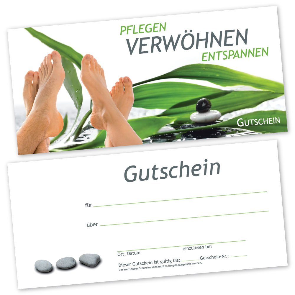 50 Foot Care – Voucher Cards Foot Relax Vouchers Gift Vouchers