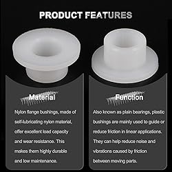 uxcell 12pcs Flanged Sleeve Bearings Plastic