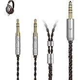 okcsc Replacement Upgrade Cable for Hifiman HE400SE/Edition XS/SUNDARA/HE560/HE-350/HE1000 Headsets,8 Core OFC Audio Cable Dual 3.5mm Headphone Output Cable for Stock 4 Feet Length 4.4mm Plug
