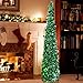 Aytai 5ft Collapsible Christmas Tree, Green Tinsel Coastal Christmas Tree Pop up Christmas Pencil Tree for Holiday Party Winter Xmas Decorations