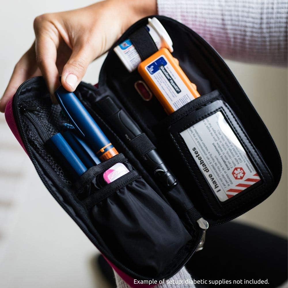 Sugar Medical Carry- Sugar Medical Carry- All Diabetes Supply Case - Fits Insulin Pen, Glucose Meter, Glucagon and Diabetes Supplies(Madison): Health & Personal Care