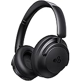 Hybrid Active Noise Cancelling Headphones, Over-Ear Bluetooth Headphone with Hi-Res Audio, 60H Playtime, Deep Bass, Transparency Mode, Foldable Comfort Ear Cups, Ideal gift for Travel Office - Black