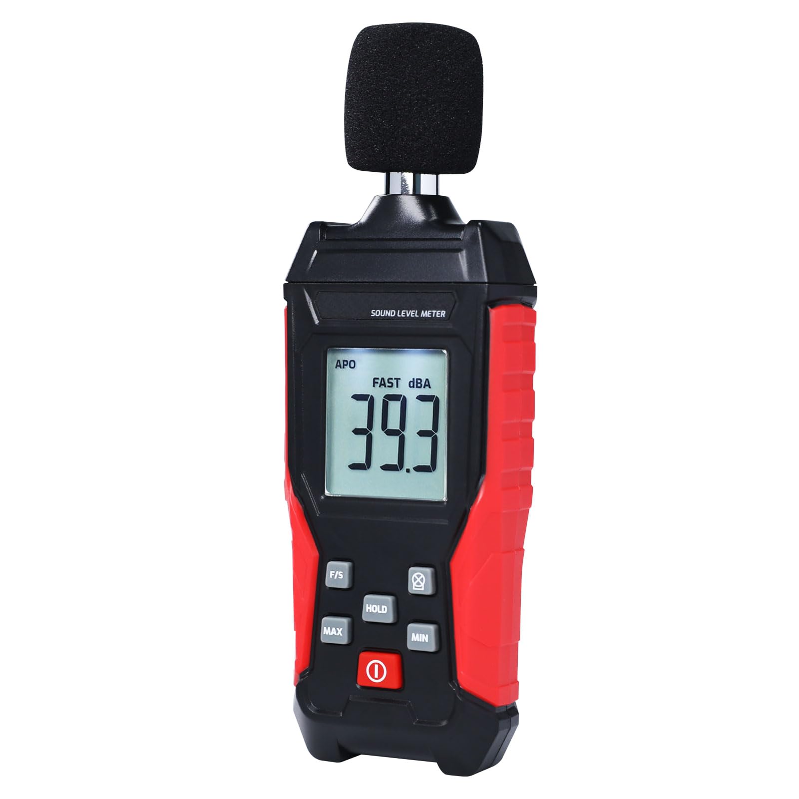 Decibel Meter, Sound Level Meter 30-130dB Digital Audio Noise Measure Device with MAX/MIN, LCD Backlight Display Sound Detector for for Home, Office, School