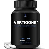 HUMANX VertiGone - Vertigo Relief - Time-Tested Ingredients - Ancient Natural Inner Ear Balance Supplement - Relieves Dizziness, Nausea, Spinning &amp; Swaying Sensations - Non GMO - Dizzy Aid Pills