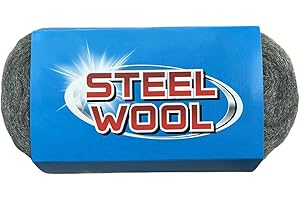 LIPULACER Steel Wool, 3'' x 11Ft, Grade #00 Steel Wool Scrubber, Steel Wool Mice Control - Cleaning Wool for Polishing, Buffing and Refinishing, Steel Wool for House, Holes, Kitchen(#00-Very Fine Grade)