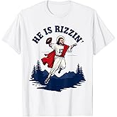 He is Rizzin Jesus Playing Football Game Day Sports Rizz T-Shirt