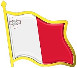 Malta Flag Lapel Pin - Enamel Metal National Badge
