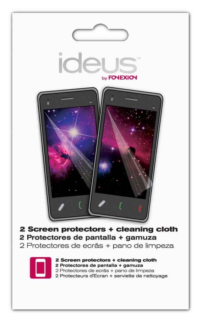 IDEUS ppsonyx12 – Screen Protector for Sony Xperia Arc S X12 (Pack of 2 with Cleaning Cloth), Transparent