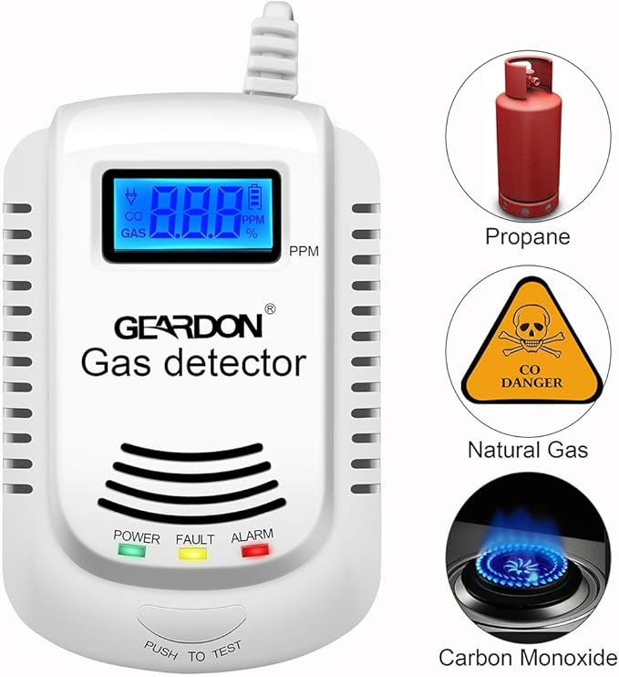 Amazon.com: Natural Gas Detector, GEARDON Plug-in Home Gas ...