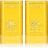 Sunscreen Stick SPF 50+ PA++++ 0.56Oz | Water Resistant (80 Min) | Face & Body Sunscreen for Sensitive Skin | Non-Greasy, No White Cast | Compact Travel-Friendly Sun Protection (pack of 2)