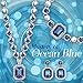 QIANSE Blue Sapphire Necklace Tennis Bracelet Earrings Jewelry Set Crystals Fashion Custom Jewelry for Women Birthday Gifts for Women Wife Girlfriend Mom Grandma for Her