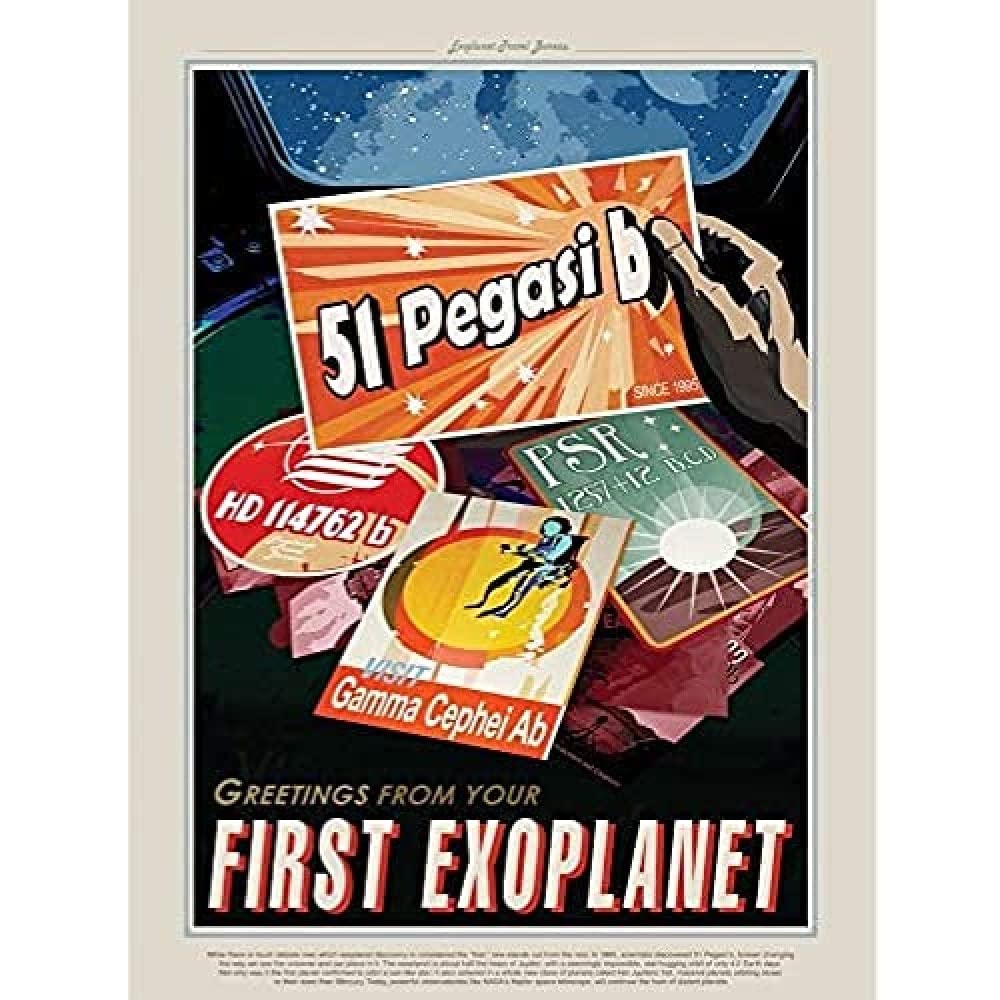 51 Pegasi b First Exoplanet NASA Space Tours Travel Art Print Canvas Premium Wall Decor Poster Mural