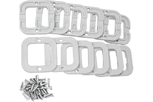 AHKWK 2025 Upgrade for Govee Permanent Outdoor Lights Compatible with H705 H805 Non-Pro Elite RGBIC LED Used for Fixture Fixation, Eaves and roof Edge mounting Clips mounting Bracket Screw Set(12,White)