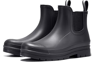 Furuian Women's Ankle Rain Boots Waterproof Chelsea Rain Boots Rubber Boots Women Short Garden Boots Anti Slip Outdoor Lightweight Work Booties