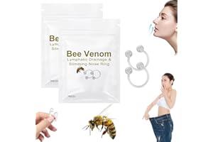 GNAUSA Ggpm Bee Venom Nose Ring, GGPM Bee Venom LYM_phatic Drainage & Slim_ming Nose Ring 2PCS